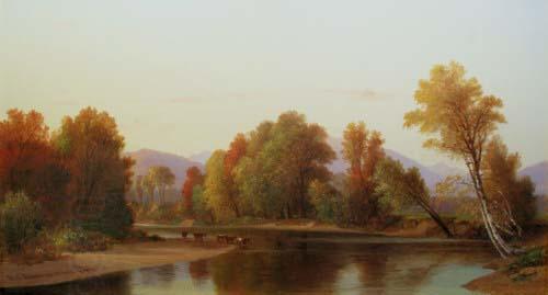Benjamin Champney On the Saco oil painting picture